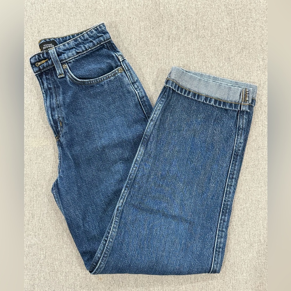 Lee Vintage Modern High Rise Relaxed Stovepipe Jeans with cuffed ankles